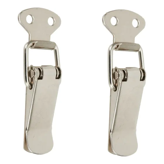 2x Fechos 7cm Engate Rápido Aço Inox 304 Com Grampo C/ Mola