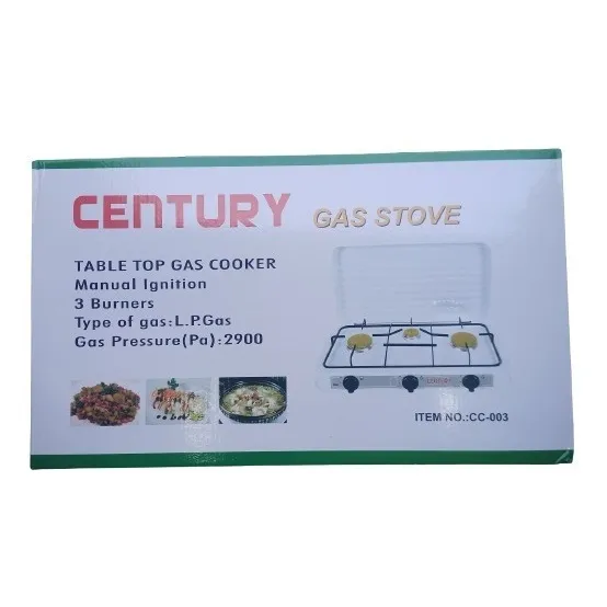 Cocina A Gas Century De Tres Hornillas Portátil