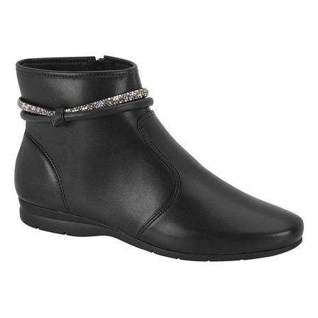 Bota Cano Curto Salto Baixo Brilho Confortável Original Bota Cano Curto Salto Baixo Brilho Confortável Original