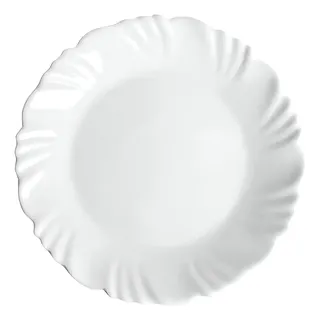 Nadir Prato Sobremesa Raso Vidro Temperado Branco 19,5cm Duralex