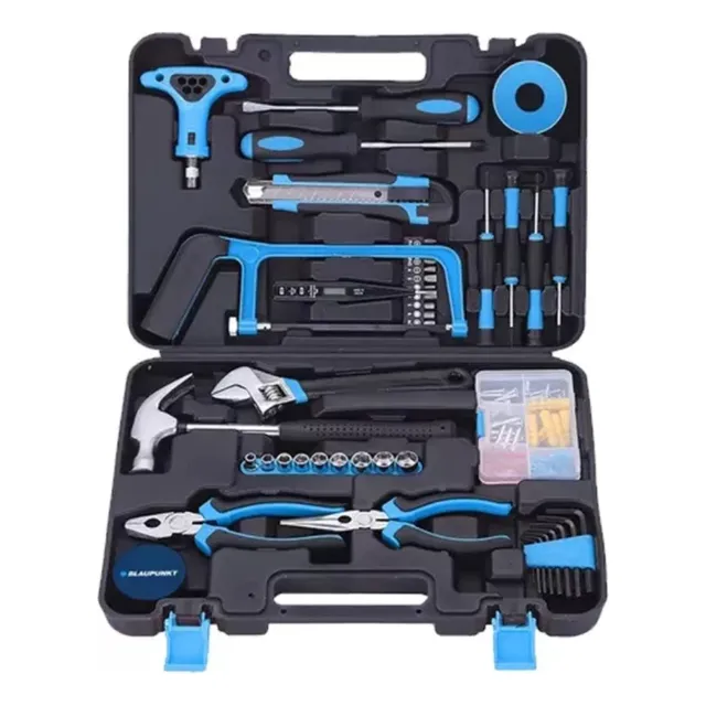 Set De Herramientas Manuales Blaupunkt Pro Kit 400 134 Pzas. Color Azul y Negro
