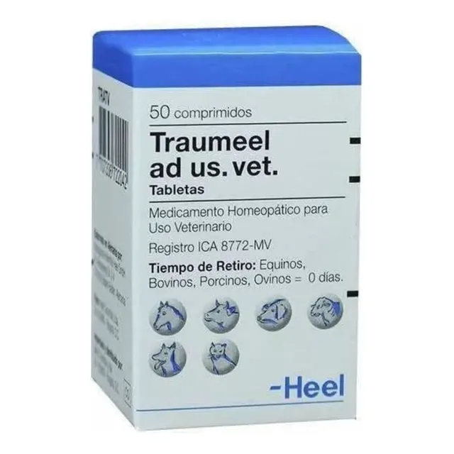 Traumeel Ad Uso Veterinario Perro Homeopático Frasco 50 Comp