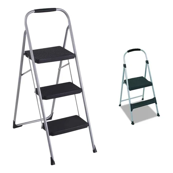 Cosco 11408pbl1e Taburete Plegable De Tres Escalones Grandes