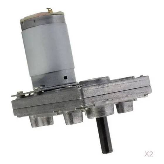 555 Reductor De Engranajes De Metal 12v-24v Dc Gear Motor X2