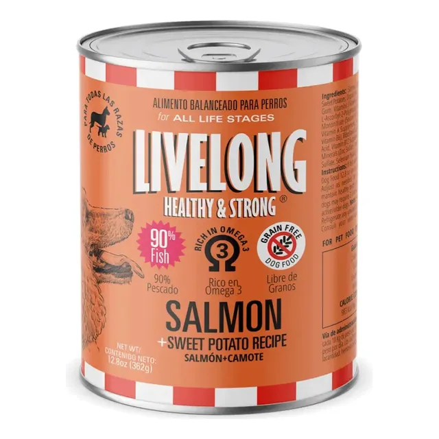 Alimento Humedo Para Perros Sabor A Carne De Salmon