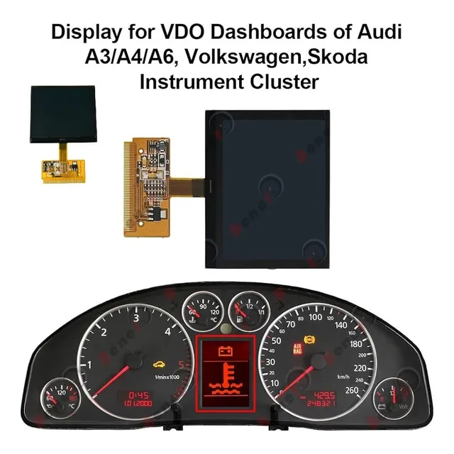 Pantalla Tablero Lcd Cluster Vdo Audi  A3 A4 A6 S3 S4 S6