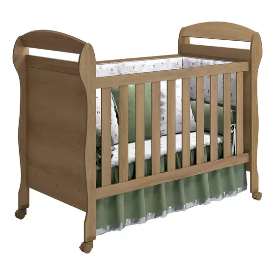 Berço Americano Mini Cama Com Regulagem Danny - Reller Cor Mezzo fosco