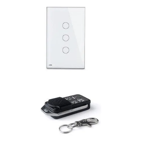Interruptor Touch Screen Livolo 3 Via + Controle