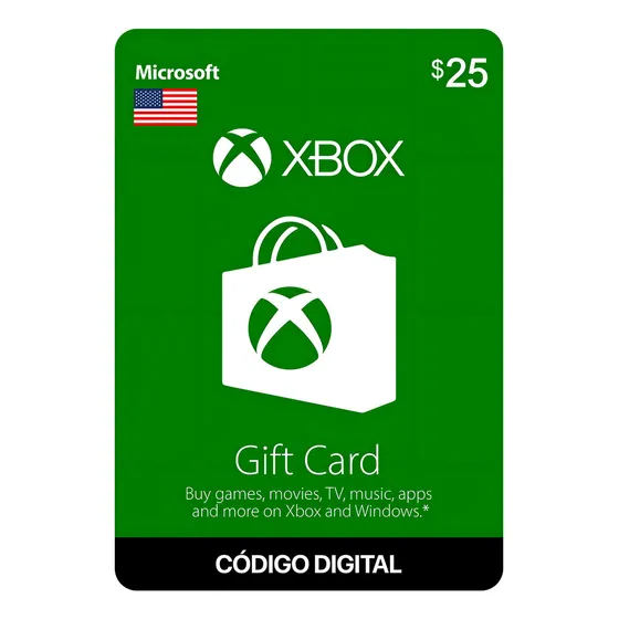 Gift Card Xbox Live  Código Digital