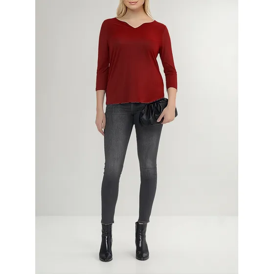 Blusa Remera Escote Corazón Blusa Algodón Sweater Buzo