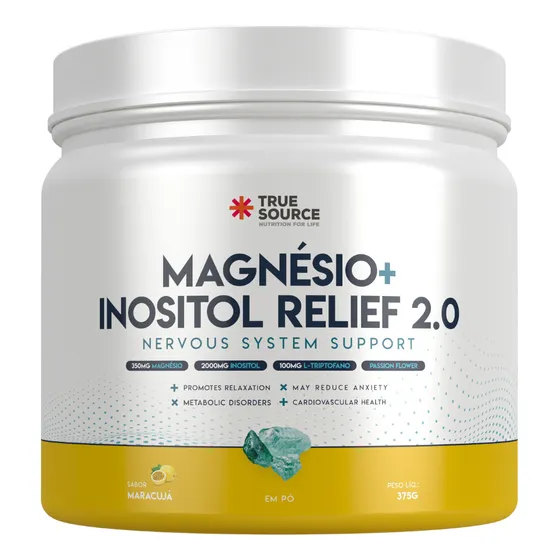 Magnésio + Inositol Relief 2.0 Maracujá 375g - True Source