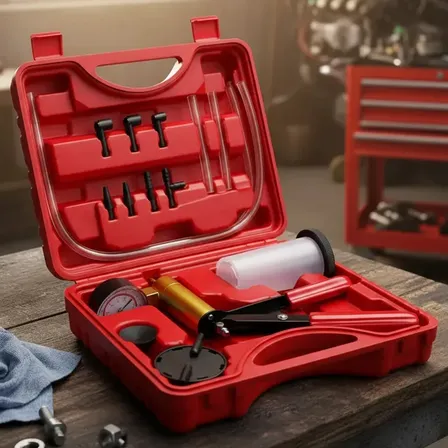 Kit Bomba De Vacio Para Purgar Frenos Hidraulica Automotriz Valija