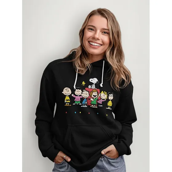 Poleron Dama Snoopy Charlie Brown Friends Algodon Estampado