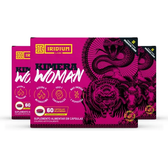Kimera Woman - 60 Comps - Kit 3 Caixas - Termogênico