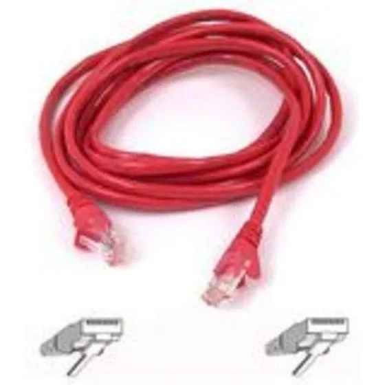 Category-5e Cable Conexion Moldeado Cruzado (rojo 10 Pies)