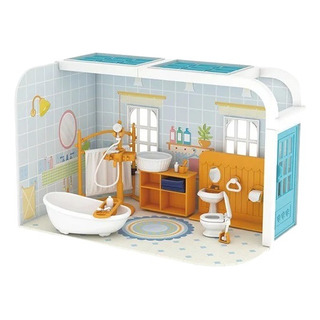 Baño Clásico Para Ternurin, Calico Critters Y Sylvanian Baño Clásico Para Ternurin, Calico Critters Y Sylvanian