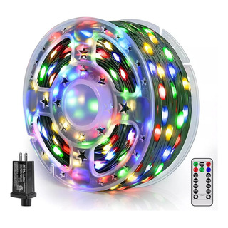 Cordão De Luzes De Natal De Led De 10m Com Controle Remoto Cordão De Luzes De Natal De Led De 10m Com Controle Remoto