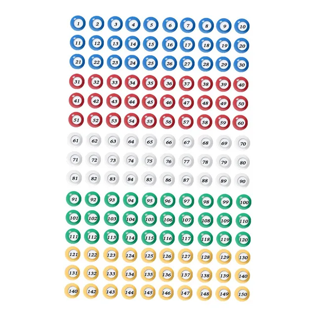 A 150 Bolas De Bingo, Bolas De Rifa, Números Del 1 Al 150,
