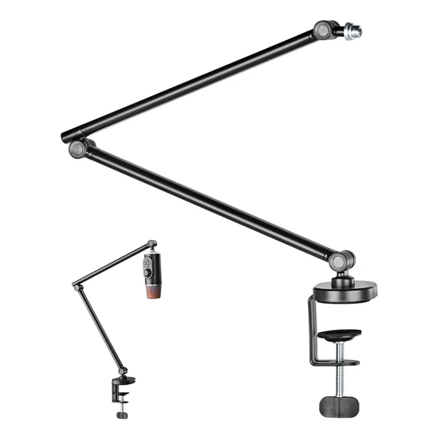 Soporte Para Microfono Condensador Universal Linkon Ajustabl Negro