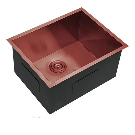  Fregadero Una Tina Acero Inoxidable Rose Gold Bajo Top Bari