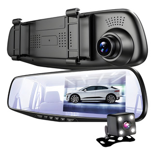 Espejo Retrovisor Dashcam Video Frontal Reversa Automóvil Espejo Retrovisor Dashcam Video Frontal Reversa Automóvil