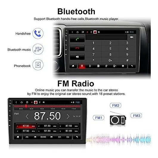 Ma Nuevo Android 11 Vehiculo Estereo 10.1 Pantalla Radio