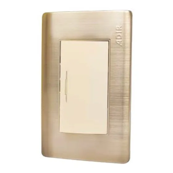 Placa 1 Apagador Escalera Linea Florence Aluminio Rose Gold
