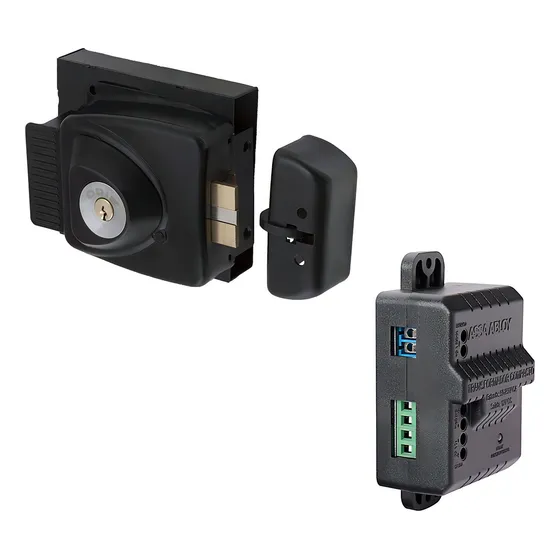 Kit Cerradura Sobreponer Odis 783 + Transformador Color Negro