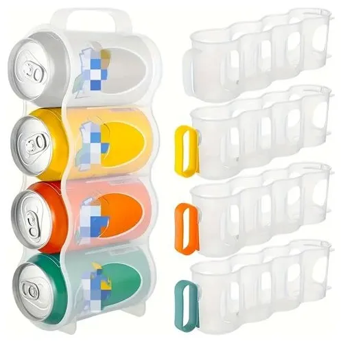 Organizador Latas Botellas Portátil Refrigerador Cocina Color Transparente