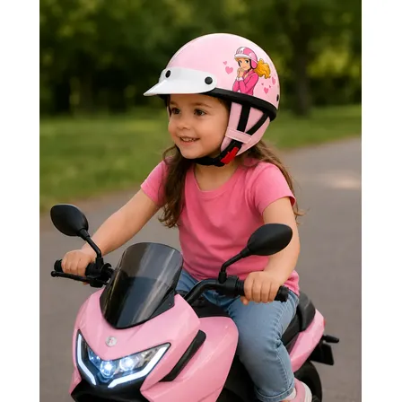 Capacete Rosa Infantil Velotrol Bicicleta Triciclo  3-7 Anos Rosa Infantil