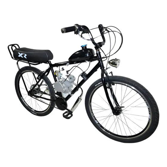 Bicicleta Motorizada 80cc Aro 26 Mtb Banco Xr Aero Classic Cor Preto Banco Preto