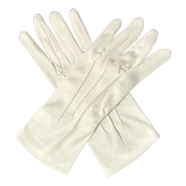 Guantes Cortos Blancos Jura Bandera Santa Claus Noel Accesorio  Disfraz