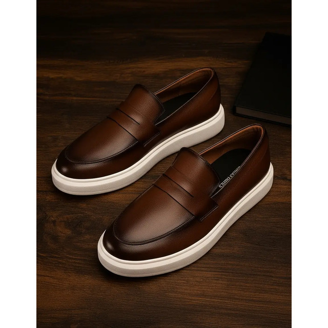 Sapato Masculino Mocassim Loafer Couro Casual Comfort Luxo Sapato Masculino Mocassim Loafer Couro Casual Comfort Luxo