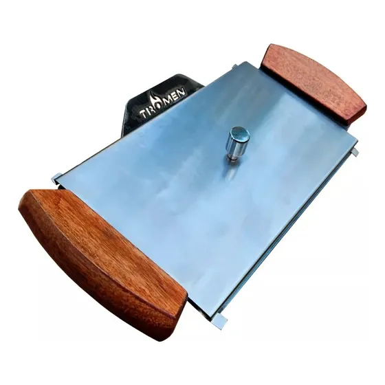 Plancheta 410 Tromen Con Tapa Acero Inoxidable Plancha Color Negro