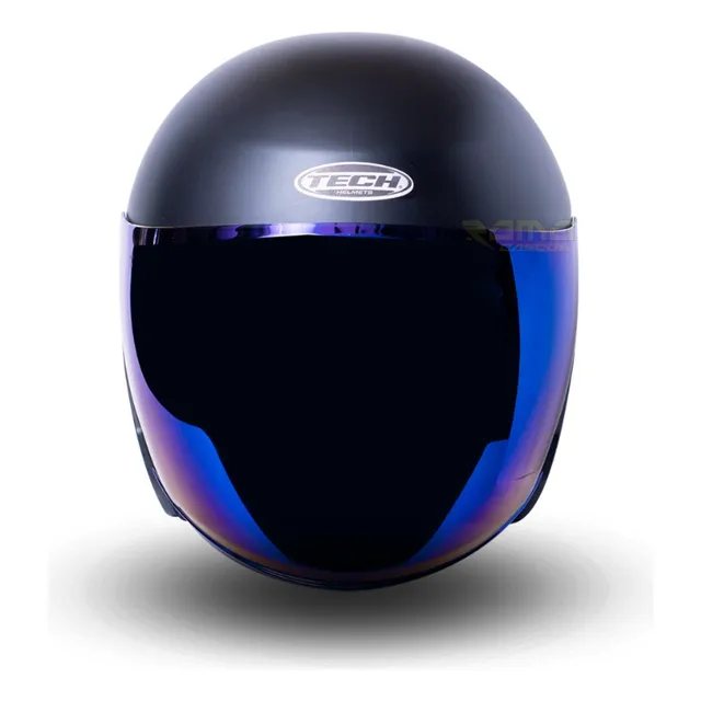 Casco Abierto Tech T10 + Visor Azul Iridium