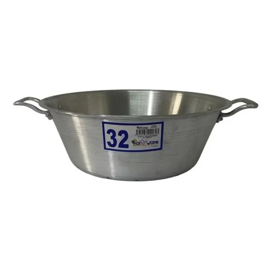 Colador De Pasta:   32 Cm En Aluminio  Falupa