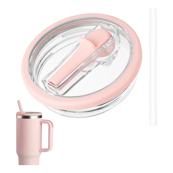 Tapa 40oz Respuesto Compatible Con Yeti Tapa Con Popote Rosa