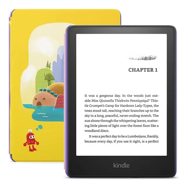 Kindle Paperwhite Kids Robot Dreams 11 Gen 16gb 6.8 300pp Color Amarillo / Púrpura