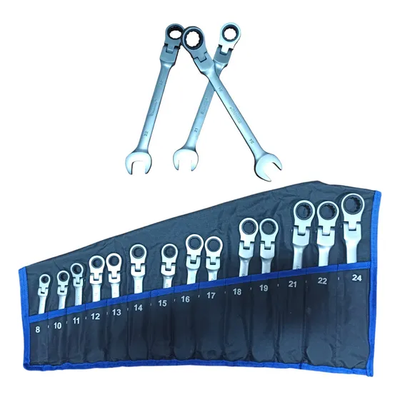 Juego De Llaves 8 - 24 Combinadas Criquet Articuladas 14 Pcs