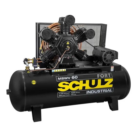 Compressor De Ar Elétrico Trifásica 425 Litros Schulz