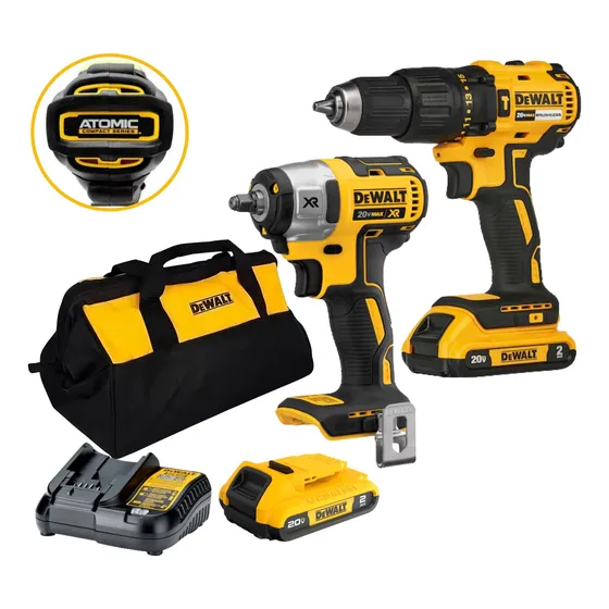 Combo Taladro Percutor Llave De Impacto 20v Brushless Dewalt