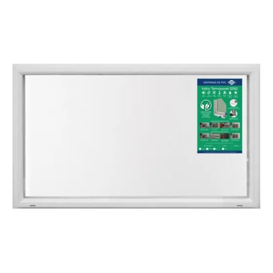 Ventana Termopanel Pvc Fija Blanca 120x70cm Dvp Color Blanco