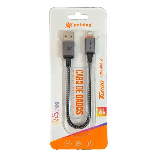Cabo Para iPhone Lightning Curto Pequeno 20cm Turbo 4.8a