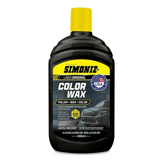 Cera Color Wax Simoniz Con Nano Tecnología Negro 500ml