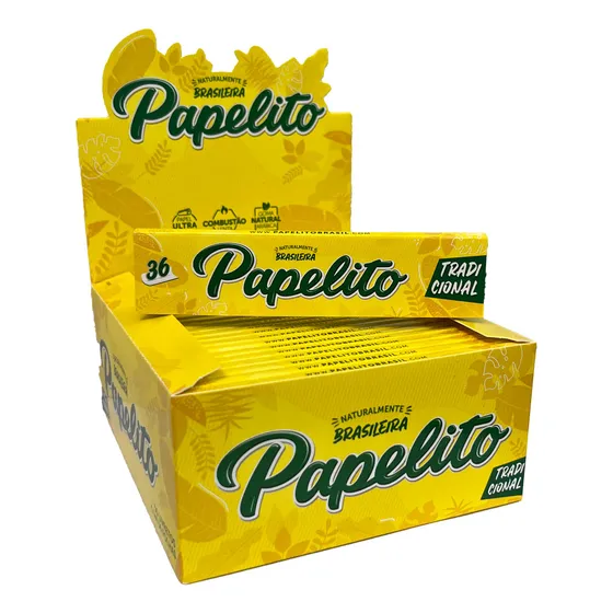 Caixa De Seda Papelito King Size Tradicional E Slim C/50