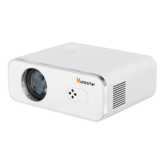 Proyector Hunkstar P3 Aosp Bluetooth 5.0 Wifi 6 1000 Ansi 1080P Nativo Soporte de Decodificación 4K Corrección Trapezoidal Automática Enfoque Automático Audio de 2 * 5 W
