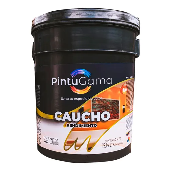 Pintura De Caucho Pintugama Tipo C Cuñete 4 Galones