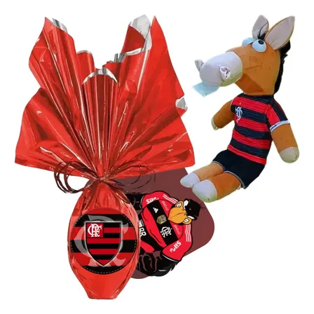 Kit Ovo De Páscoa Futebol 250gr + Cavalinho Times Flamengo