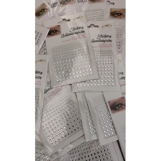 Strass Brillos Adhesivos - Rostro - Stickers Brillantes