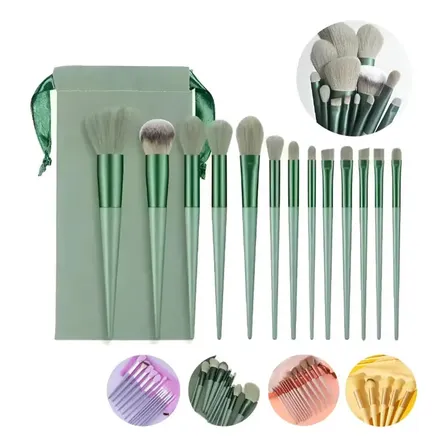 Kit 13 Pincéis De Maquiagem Profissional Para Make Completo